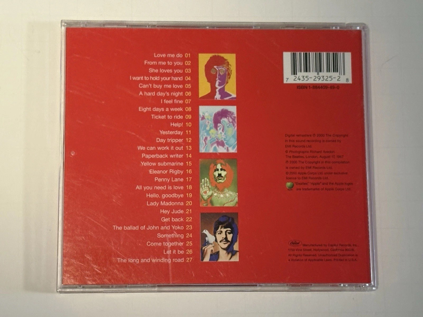 The Beatles 1 CD Album Apple Records 2000 Rock Red Disc Jewel Case One OOP