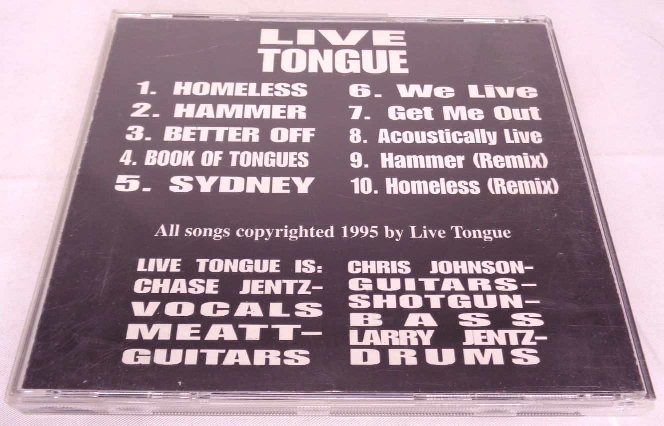 Live Tongue CD 1995 Perris Records Texas Hard Rock Skid Row Motley Crue
