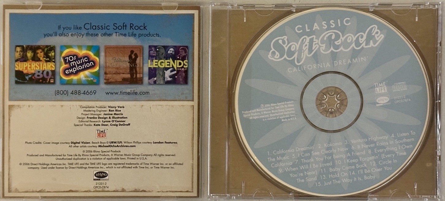 Classic Soft Rock - Summer Breeze & California Dreamin - Time Life 2 CD Lot