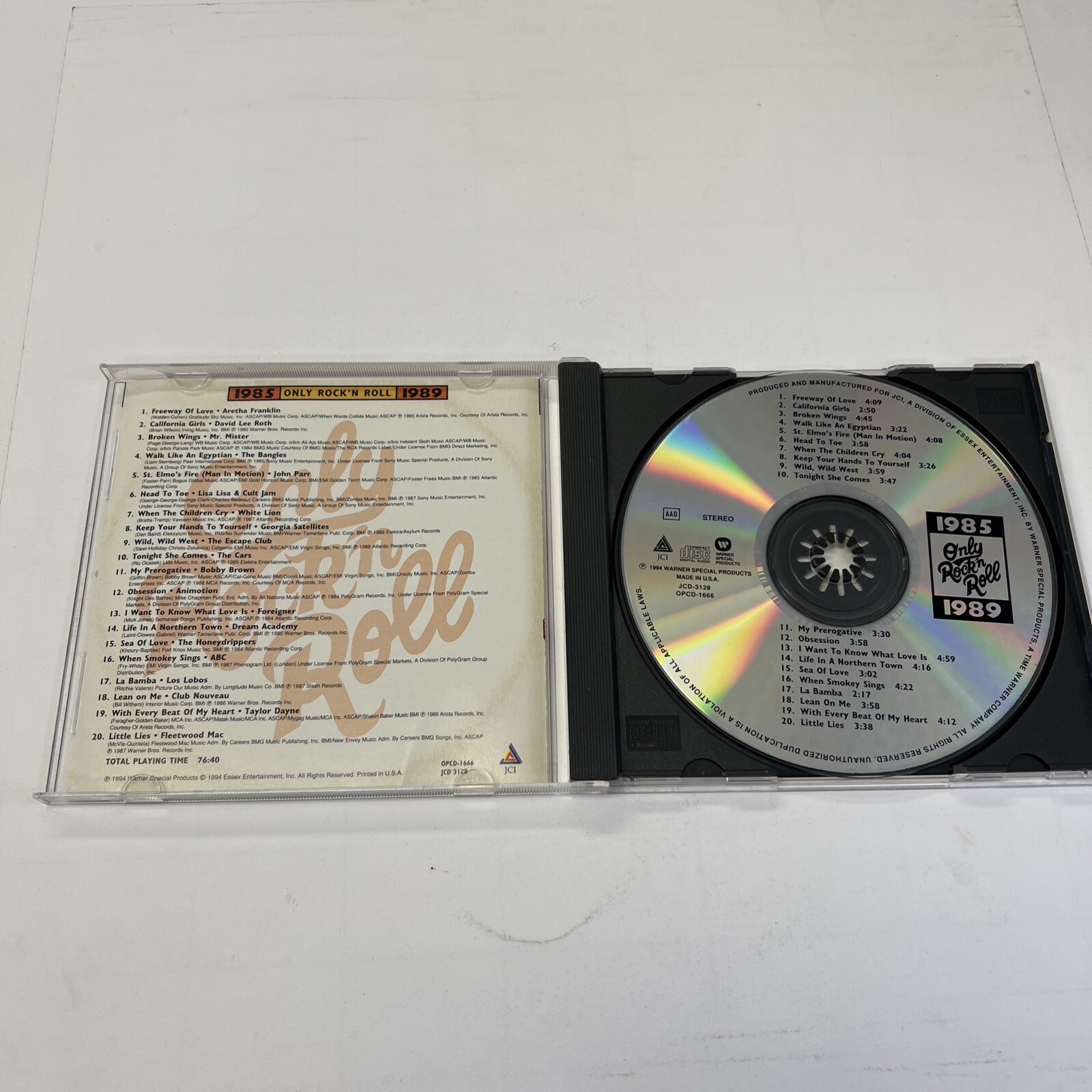 Only Rock 'N Roll 1985-1989: #1 Radio Hits [1998] by Various Artists (CD, 1994,