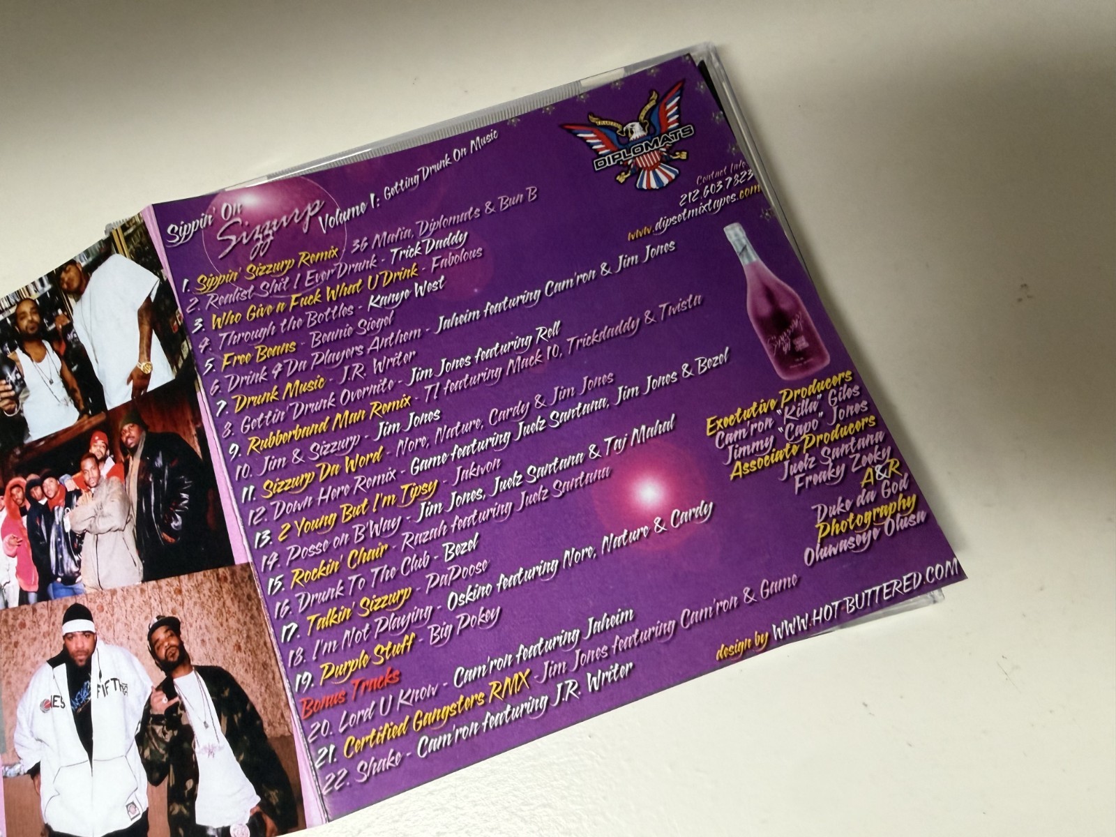 CAM'RON & THE DIPLOMATS DIPSET SIPPIN ON SIZZURP VOL 1 NYC MIXTAPE CD & DVD SET