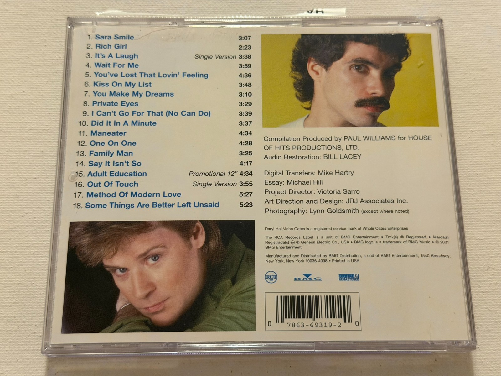 Hall & Oates - The Very Best Of Daryl Hall and John Oates - CD - 18 Songs - VG +