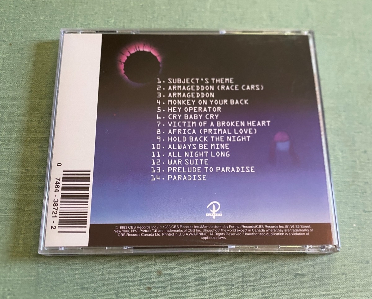 Aldo Nova - Subject CD 1983 Portrait / CBS Records - US Seller - Ships Free