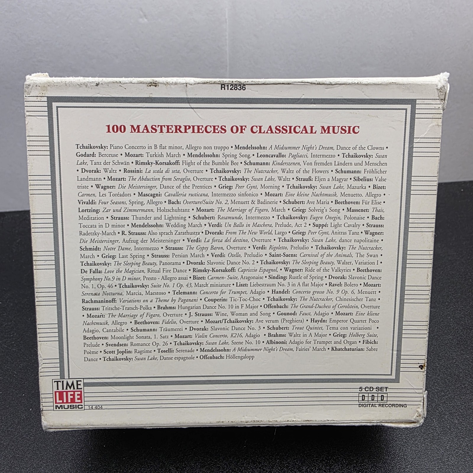 100 Masterpieces of Classical Music 5-CD Set Time Life Digital Recording