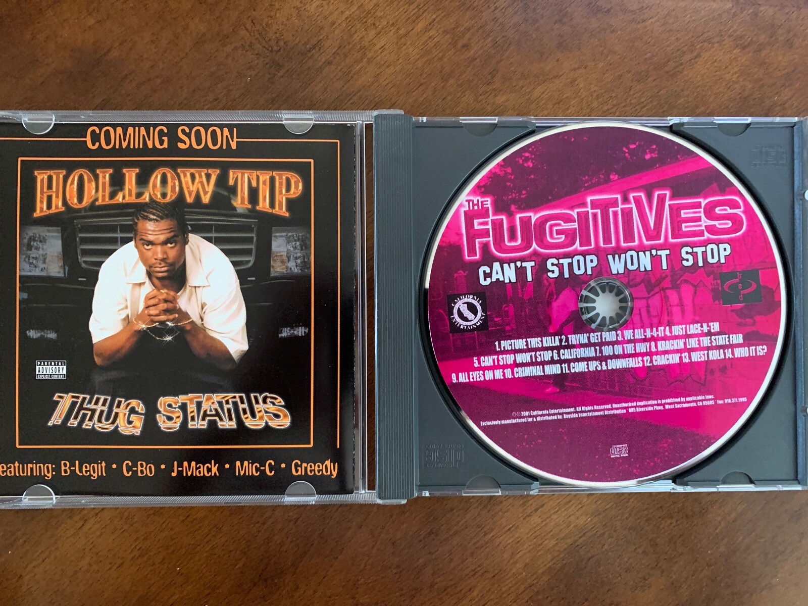 THE FUGITIVES cant stop wont stop CD - M.A.K MAC DRE COUGNUT SPICE 1 -Rare 2001