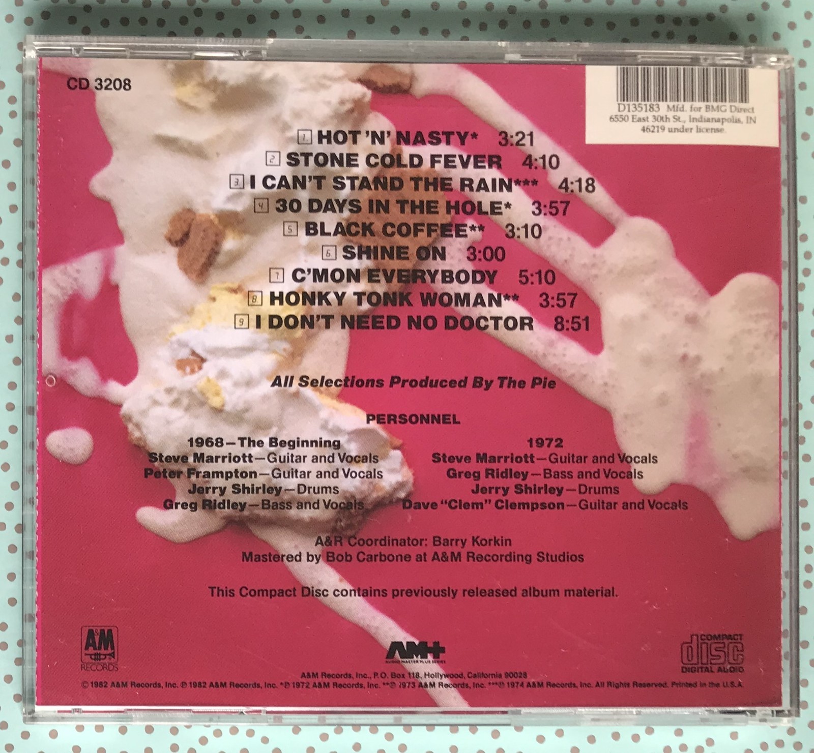 Humble Pie THE BEST cd 1982 Steve Marriott Peter Frampton 30 Days in the Hole
