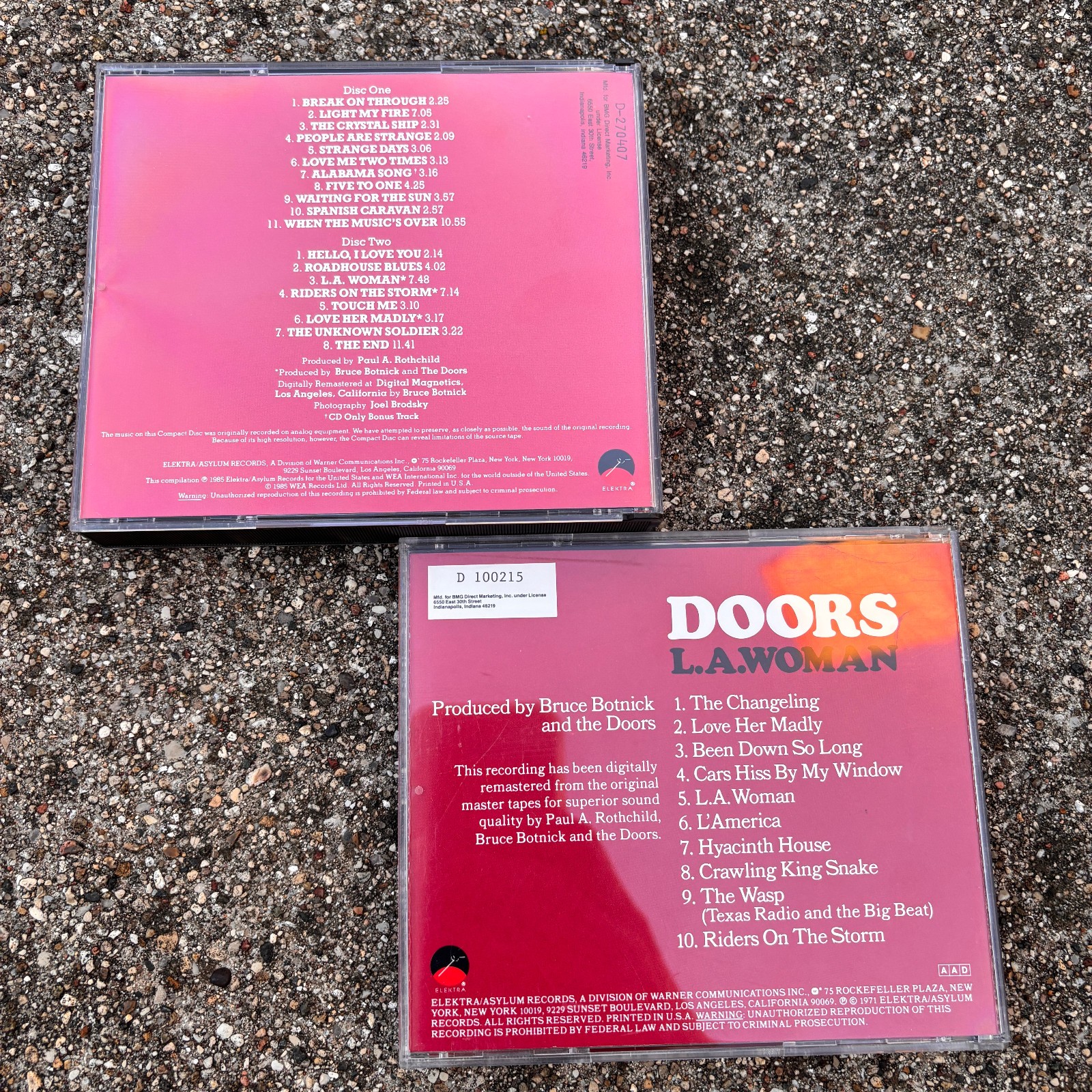 The Doors 2 CD Lot: The Best of The Doors (1985) & L.A. Women (1971) Elektra