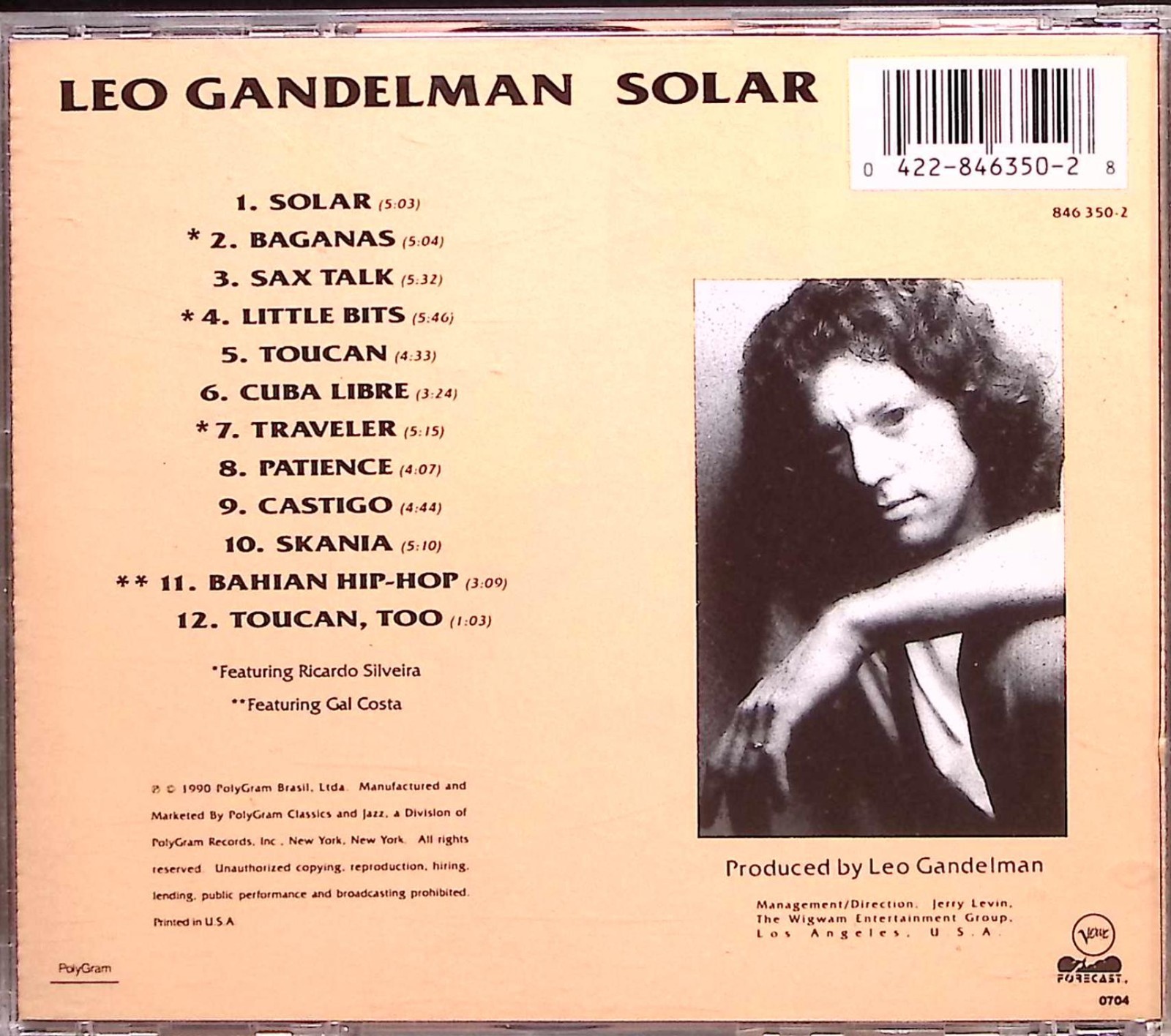 LEO GANDELMAN SOLAR POLYGRAM RECORDS CD 211A
