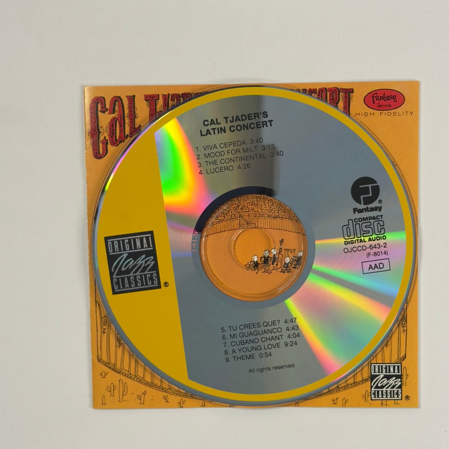 Cal Tjader's Latin Concert CD 1991 Jazz Latin Remastered Fantasy OJC