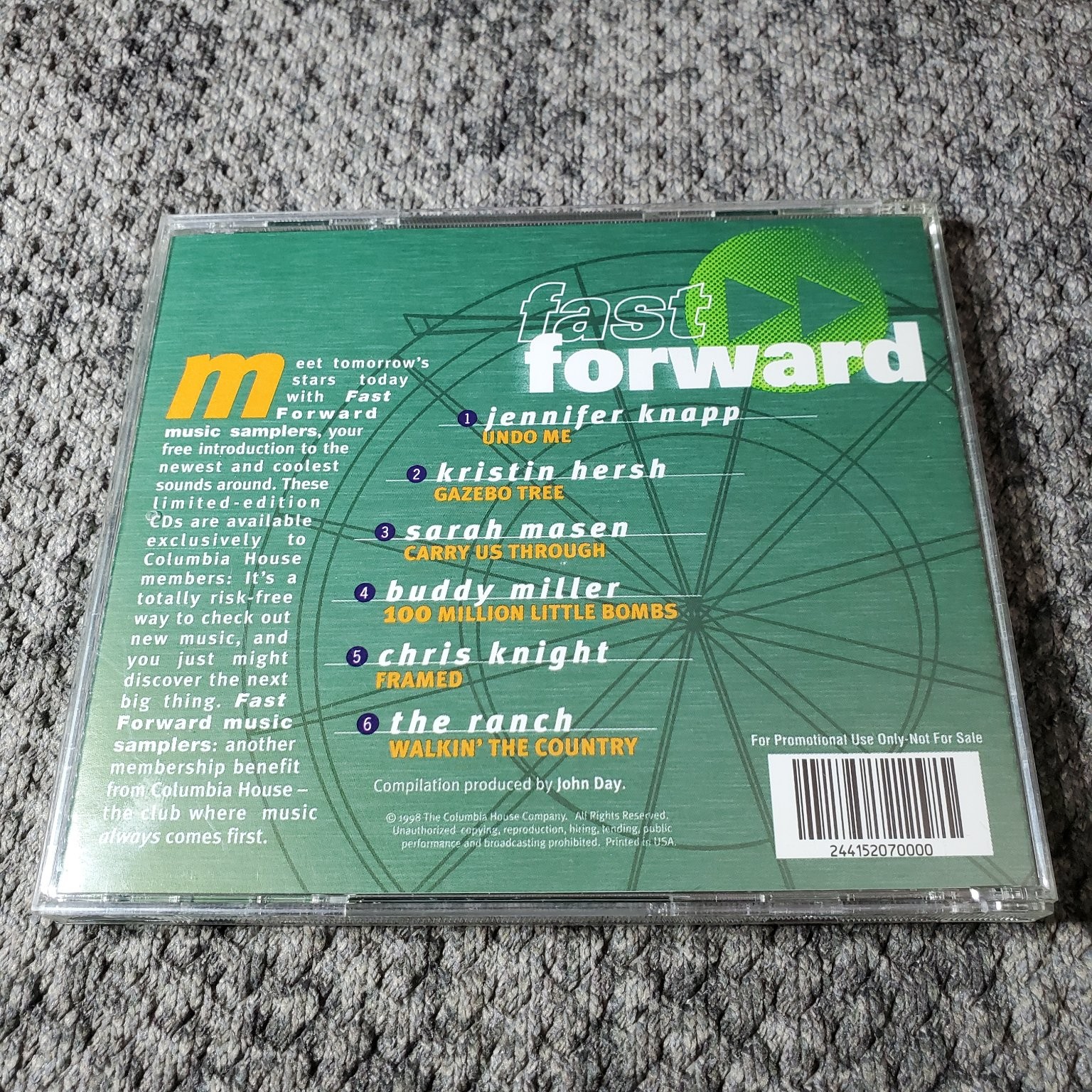 Fast Forward Pop/Country Sampler CD 1998 Columbia House Promo Compilation