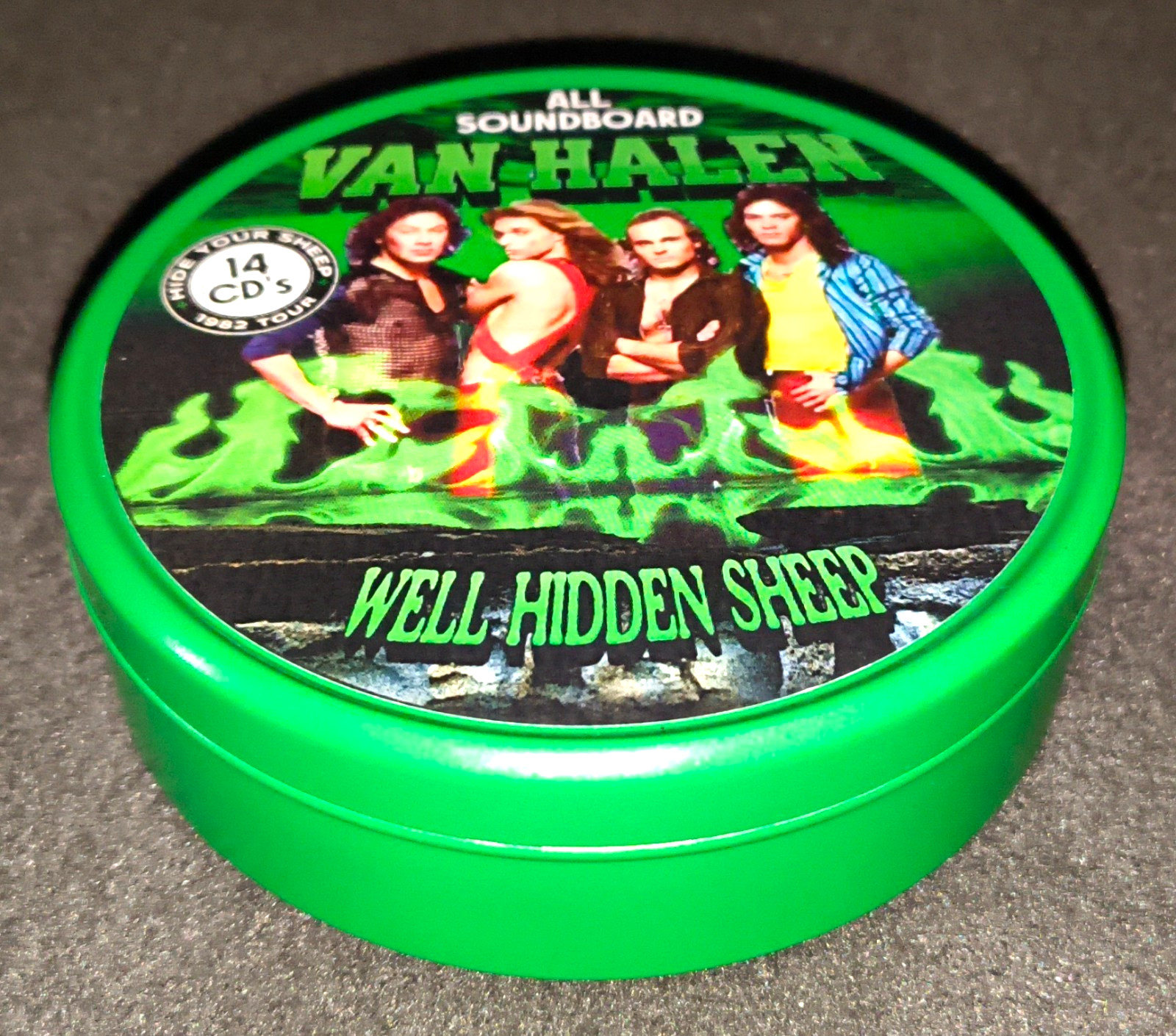 Van Halen Well Hidden Sheep 1982 Tour Collectible Metal Canister 14 disc set NEW