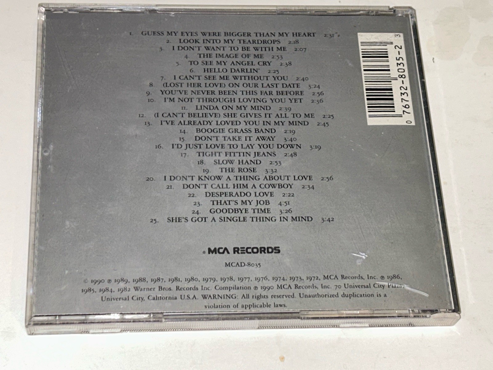 Conway Twitty Silver Anniversary Collection Country Music Cd 4T29