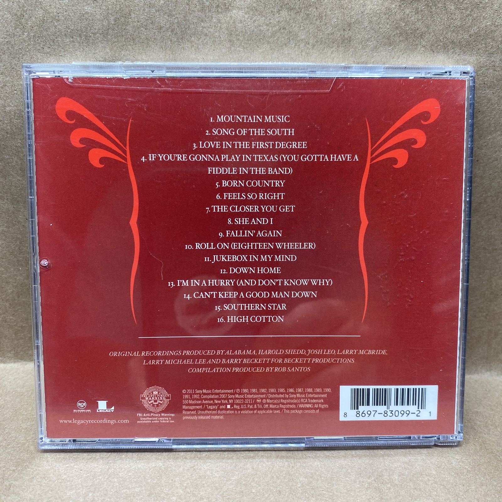 Alabama - 16 Biggest Hits CD (Legacy Recordings) Country Music Compilation 2011