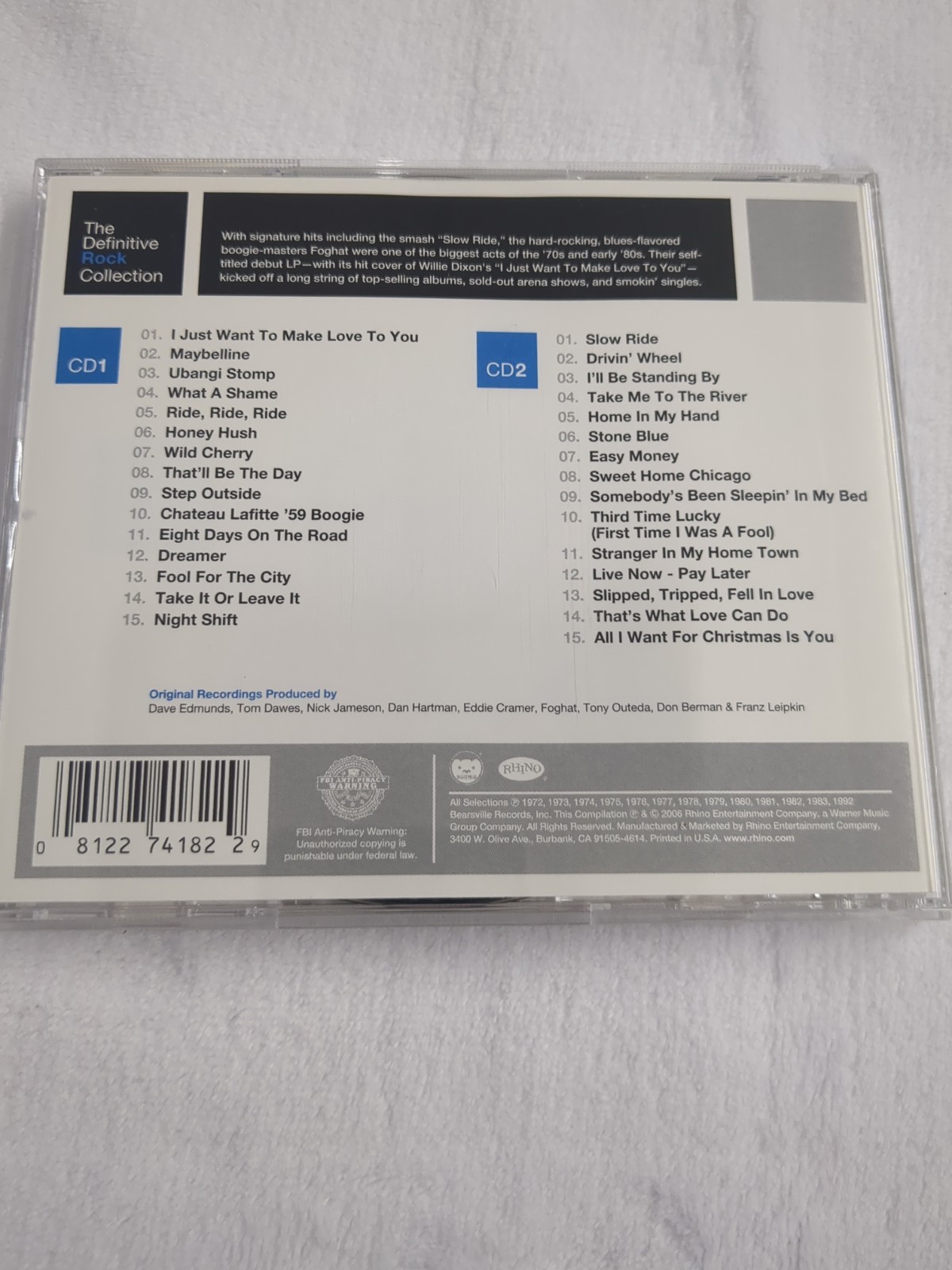 Foghat The Definitive Rock Collection Rhino 2x CD Compilation 2006 Remastered NM