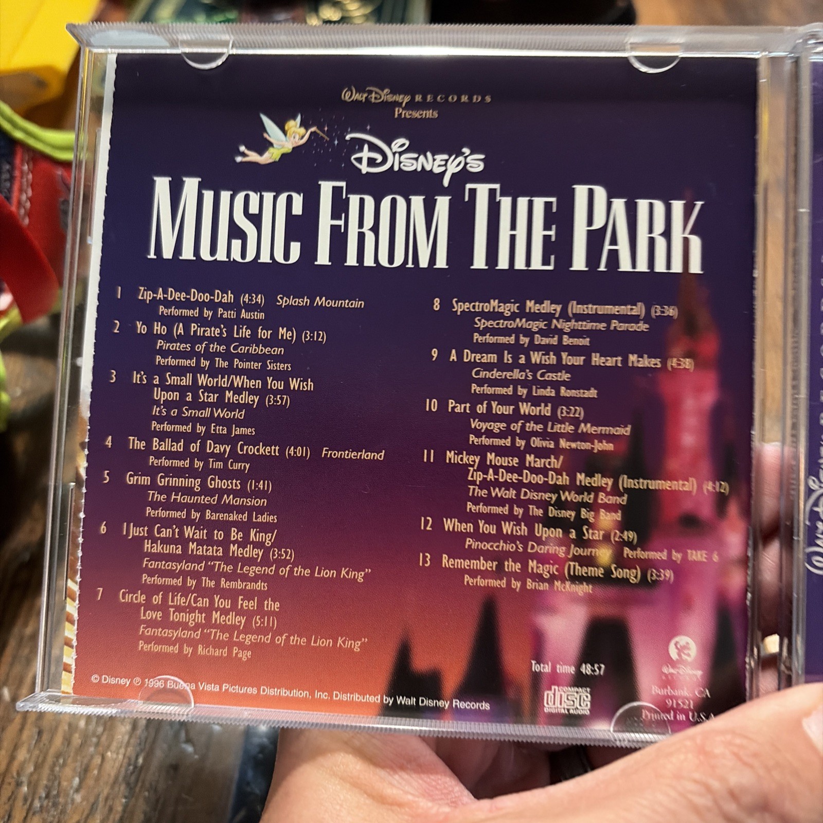 Disney's Music from the Park (CD, 1996, Walt Disney) VERY GOOD Read Description