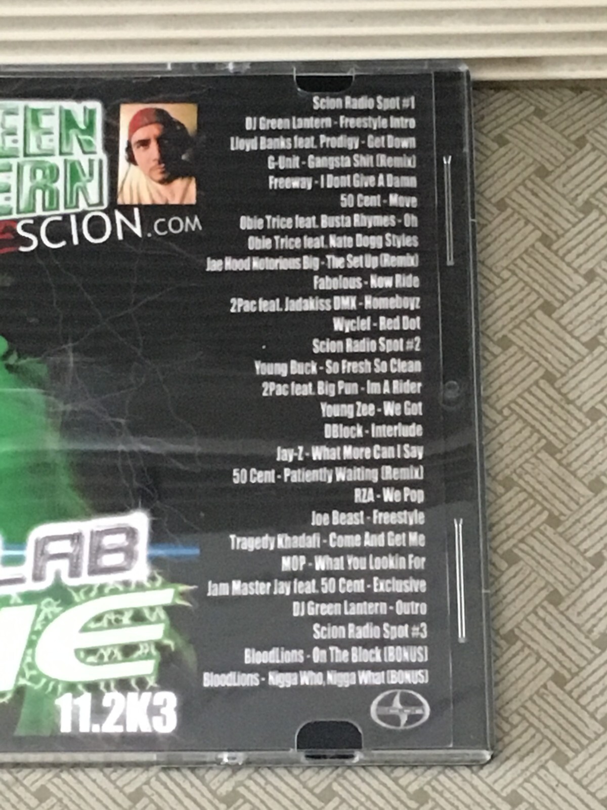 DJ GREEN LANTERN IN DA LAB LIVE NOVEMBER 2K3 NYC PROMO MIXTAPE MIX CD HIP HOP