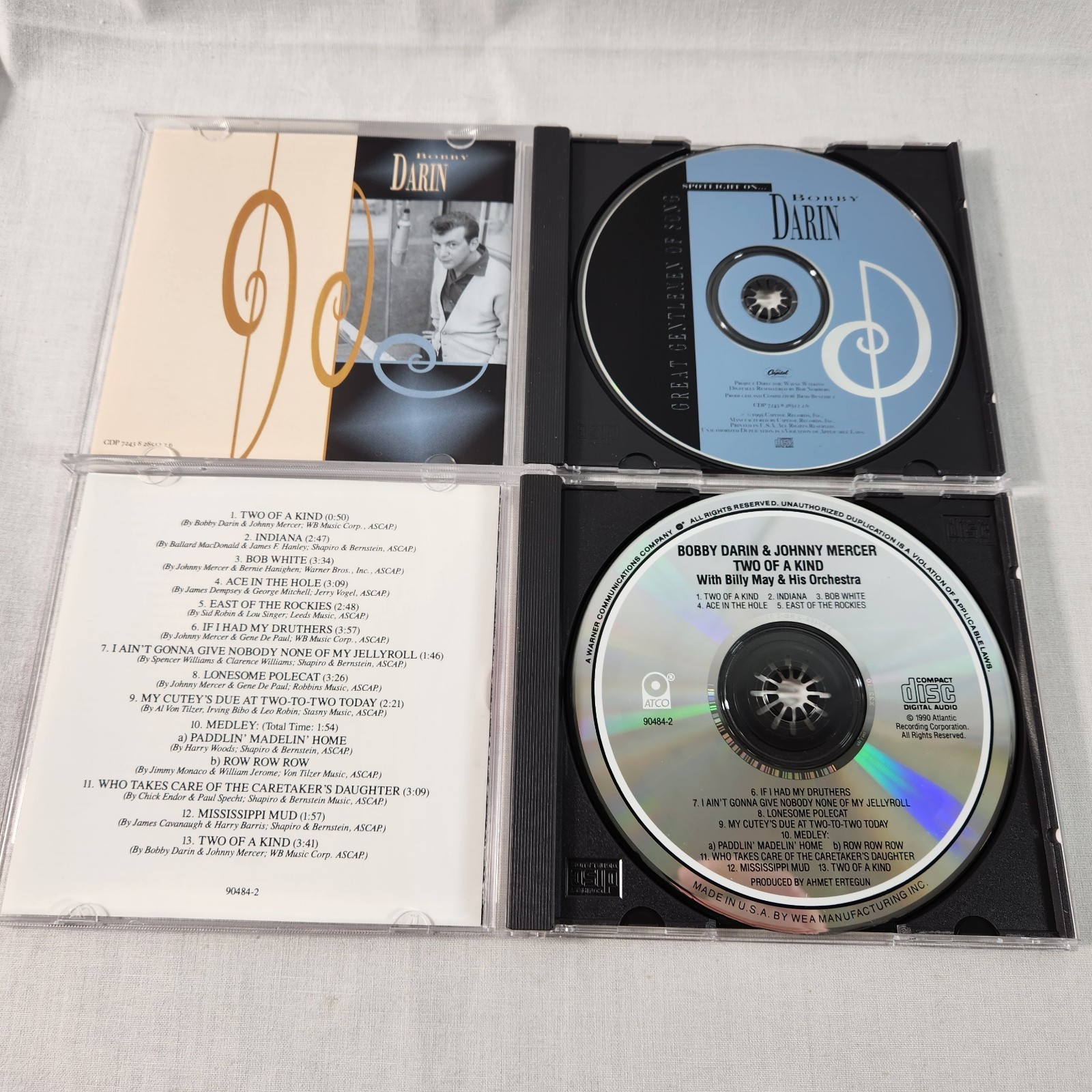 Bobby Darin 4 CD LOT Pop Vocal Jazz 1950s - 1960s Big Band Swing Discs NEAR MINT