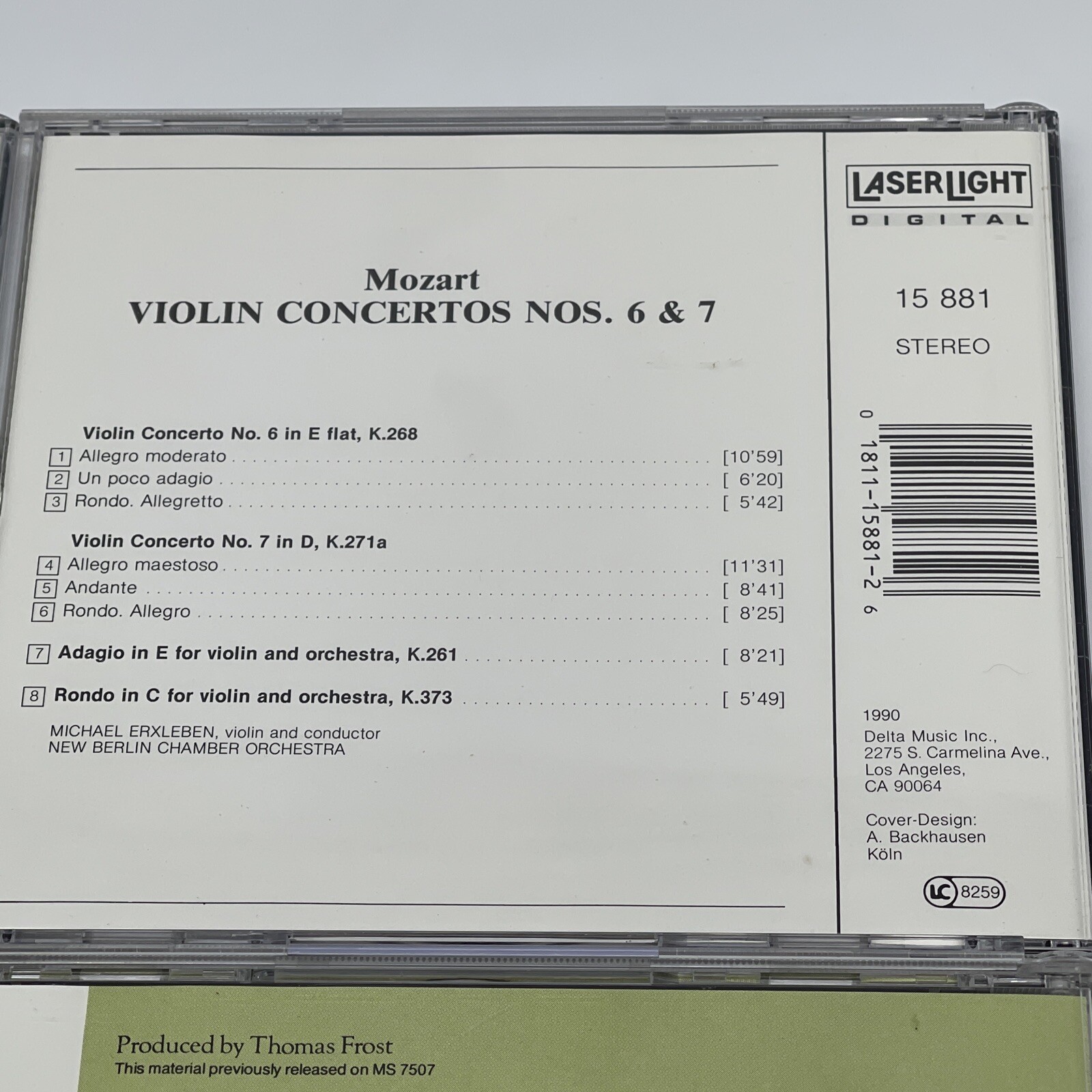Lot of 5 Mozart CD's - All Pre-Owned. See Description and Picture for more info