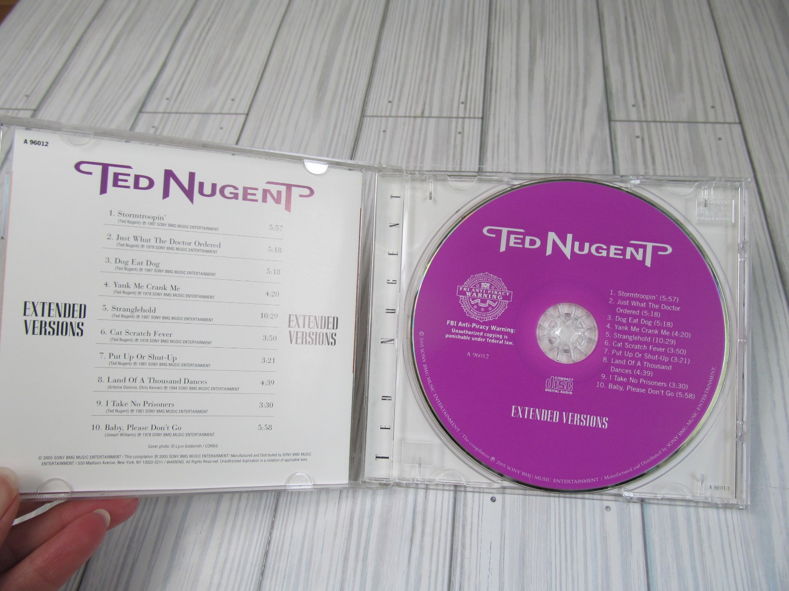 Extended Versions by Ted Nugent CD 2005 Sony BMG Cat Scratch Fever 10 Tracks A6