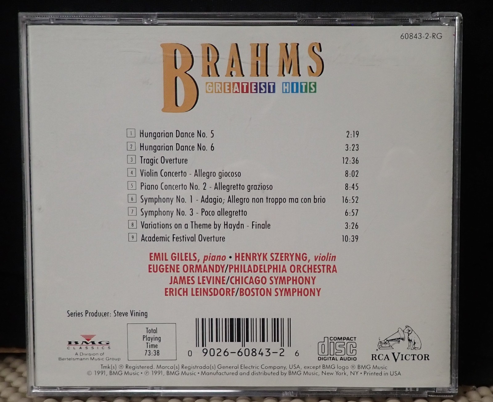 Brahms Greatest Hits - Various Artists - RCA Victor - CD 1991