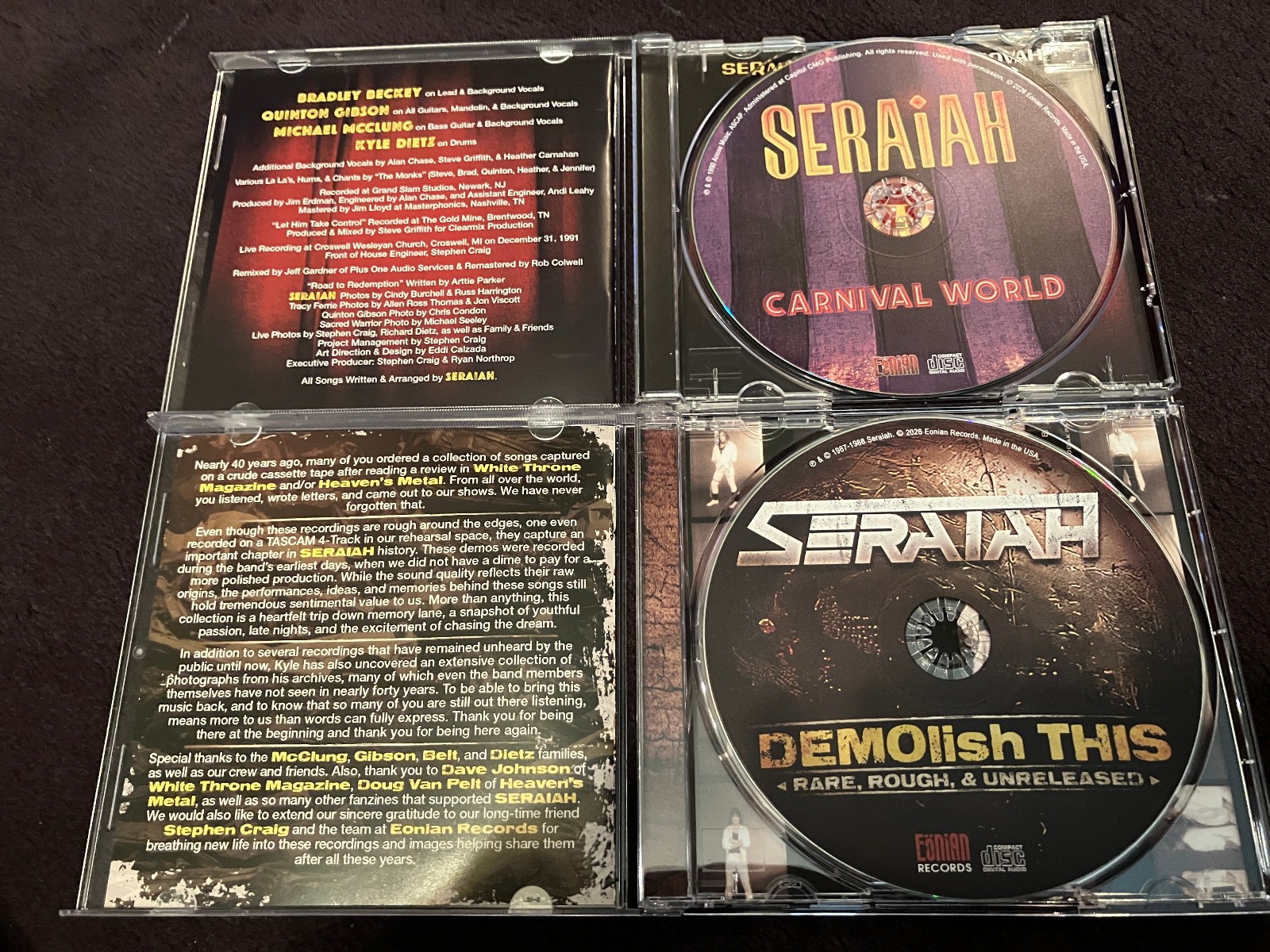 Seraiah -Carnival World & Demolish This 2-CD Bundle 2026 REMIXED & REMASTERED