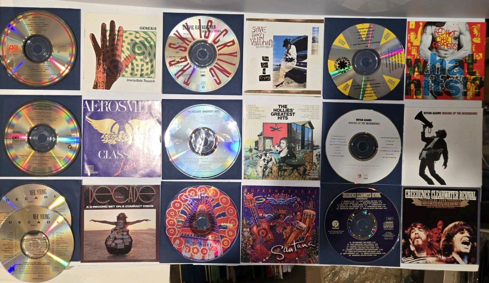 CLASSIC ROCK 9 CD LOT - CCR, GENESIS, SANTANA, etc.- PLEASE READ DESCRIPTION