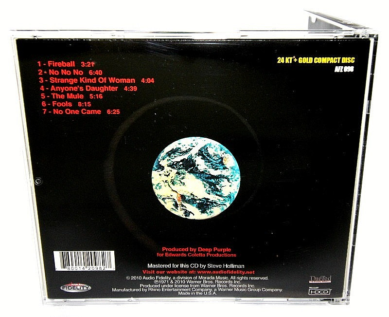 Deep Purple– "Fireball" 1971/2010 RE - Numbered/Remastered - 24Kt Gold Rock CD