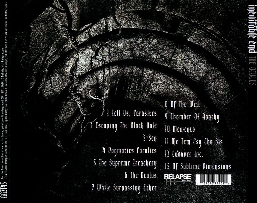 INEVITABLE END - THE OCULUS * NEW CD
