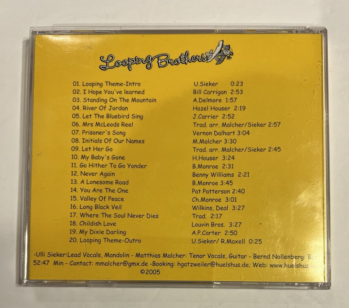 Looping Brothers Old World Pickin CD (2005 GEMA) 20 Tracks-Country Music-Denmark