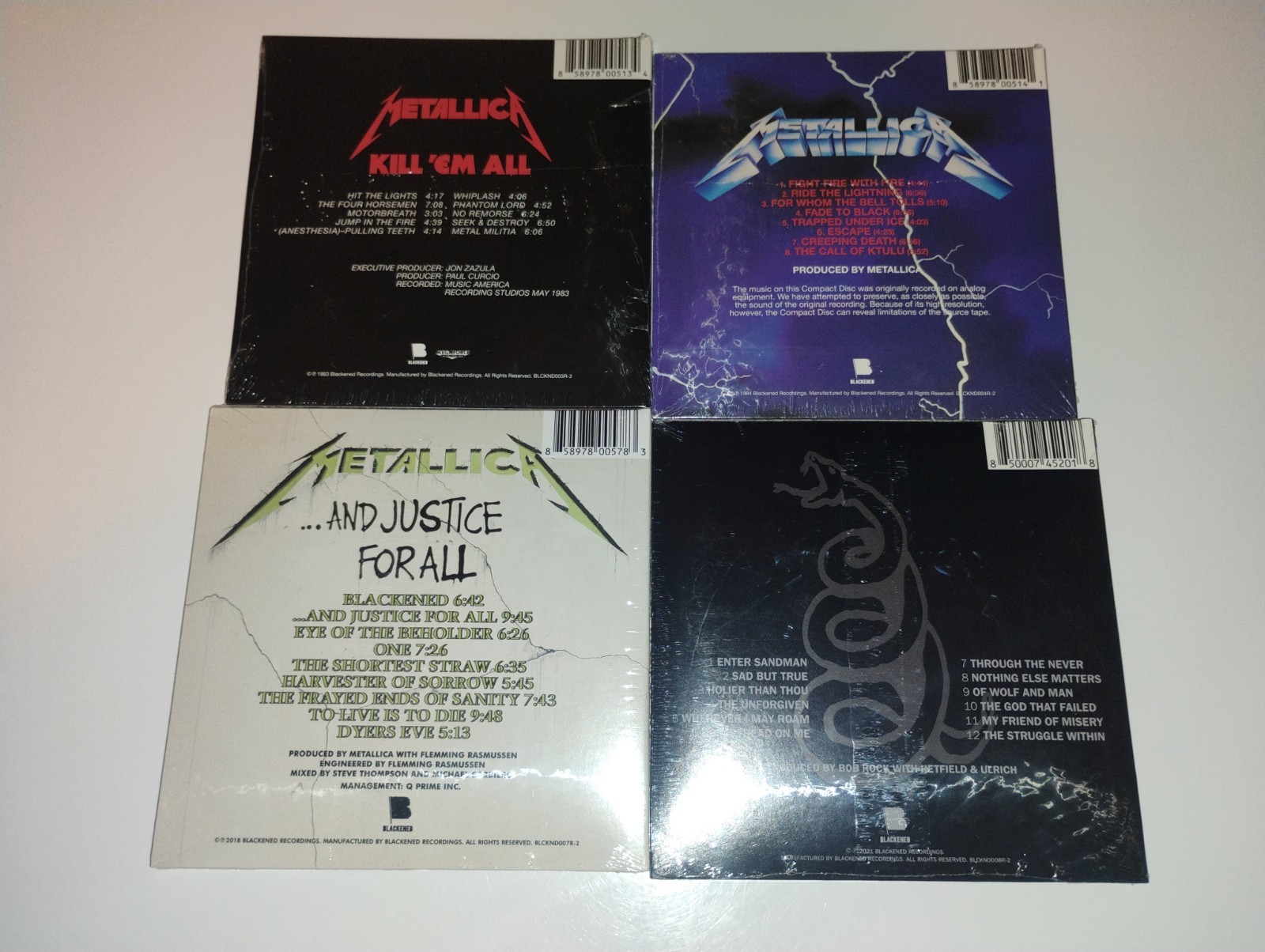 METALLICA 4 CD Lot Newly Remastered Editions Sealed and New