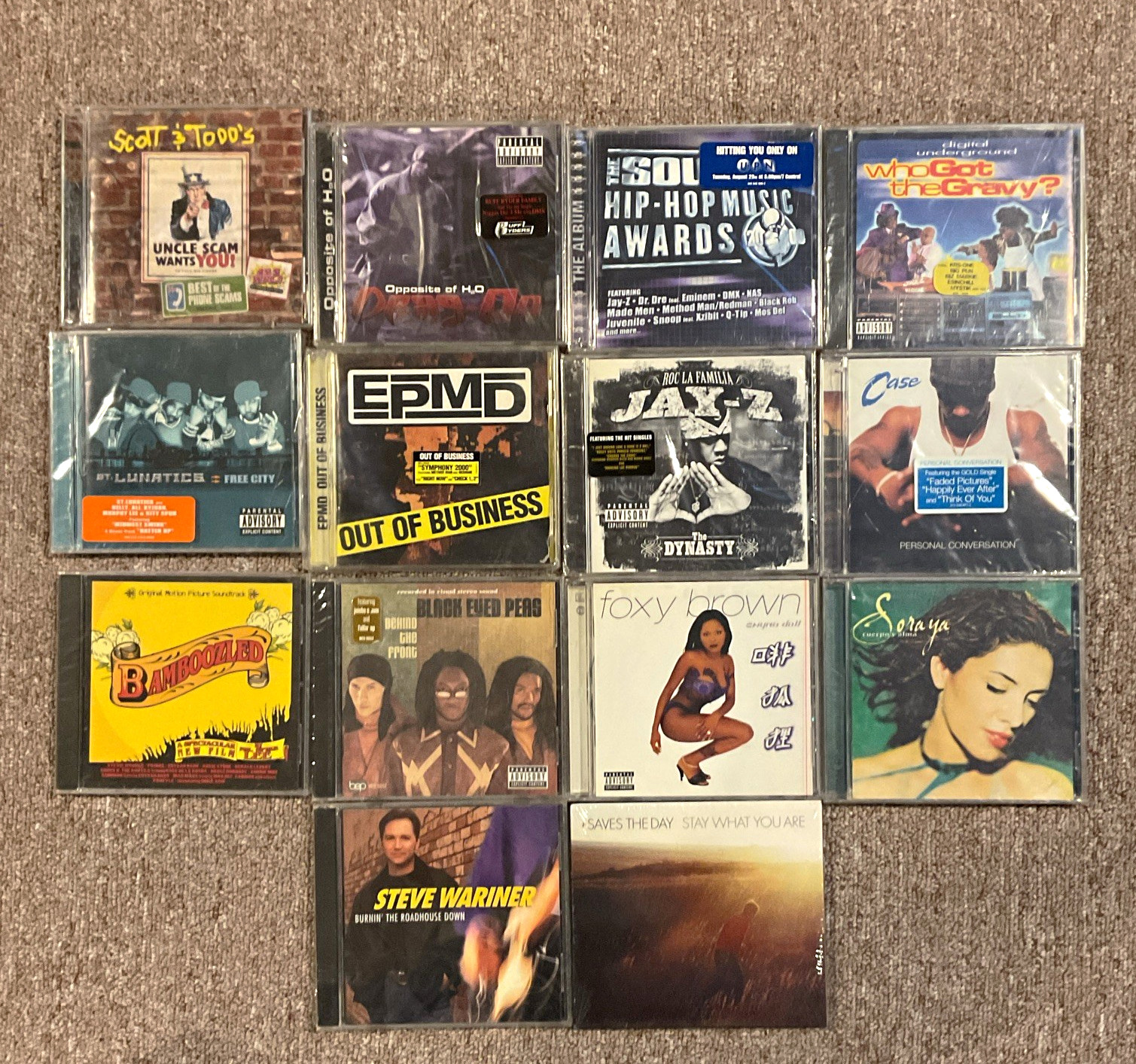 14 CD Sealed Music Lot Hip Hop R&B Jay-Z EPMD Foxy Brown Digital Underground