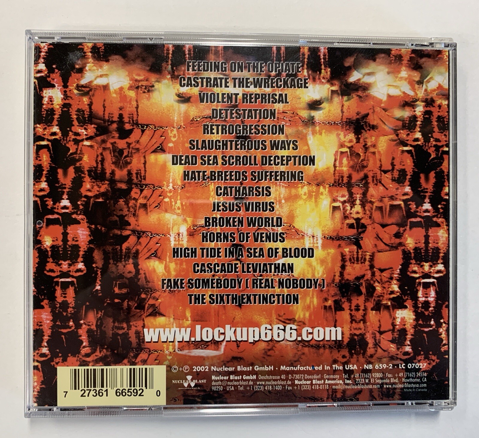 Lockup - Hate Breeds Suffering CD 2002 Nuclear Blast Records Release