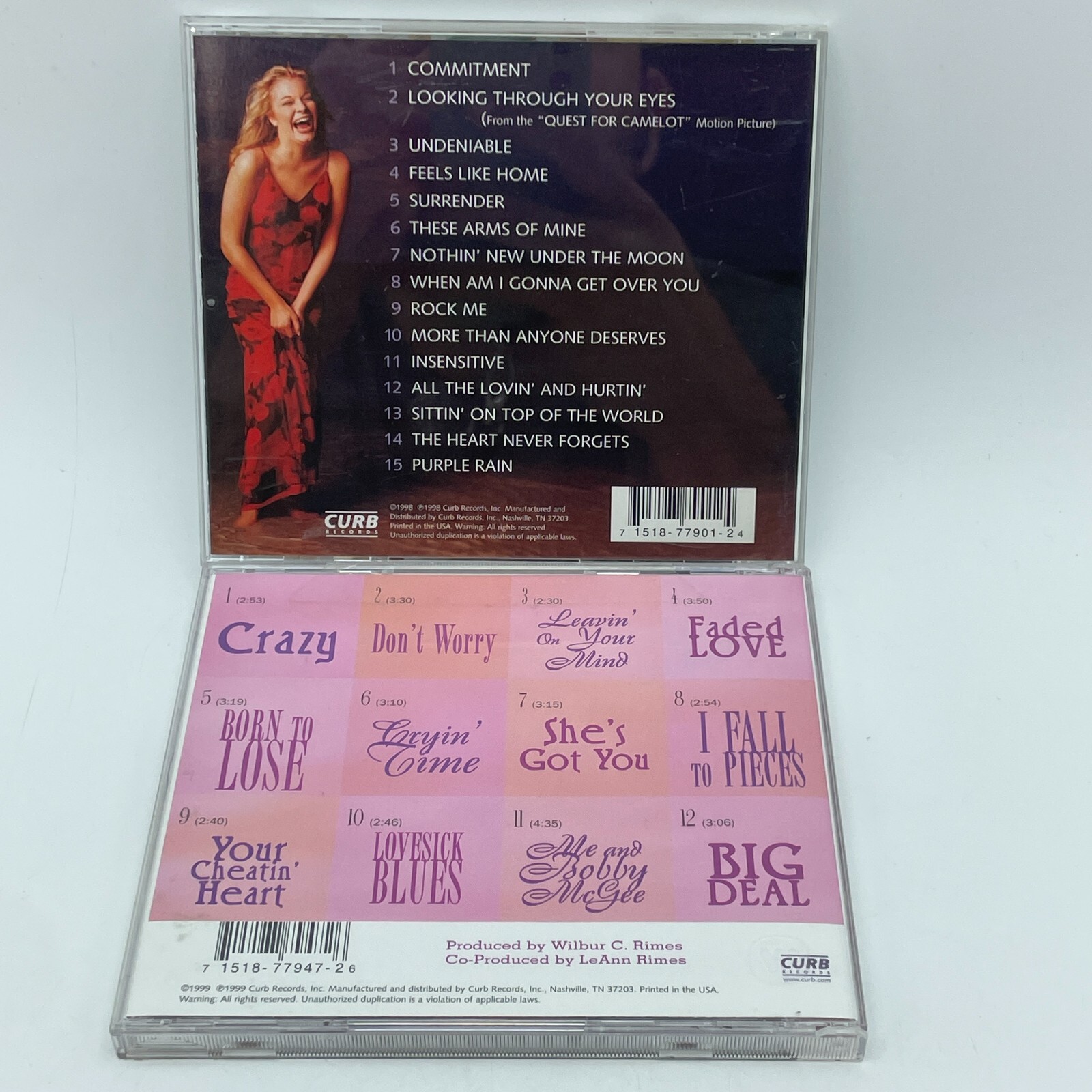 LEANN RIMES CD Lot Sittin On Top Of The World Self Titled Country Pop 2 Disc