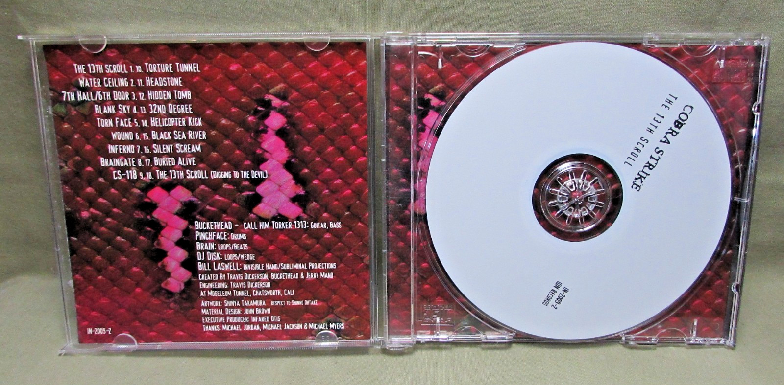 COBRA STRIKE THE 13th SCROLL CD Buckethead Bill Laswell Brain DJ Disk Pinchface