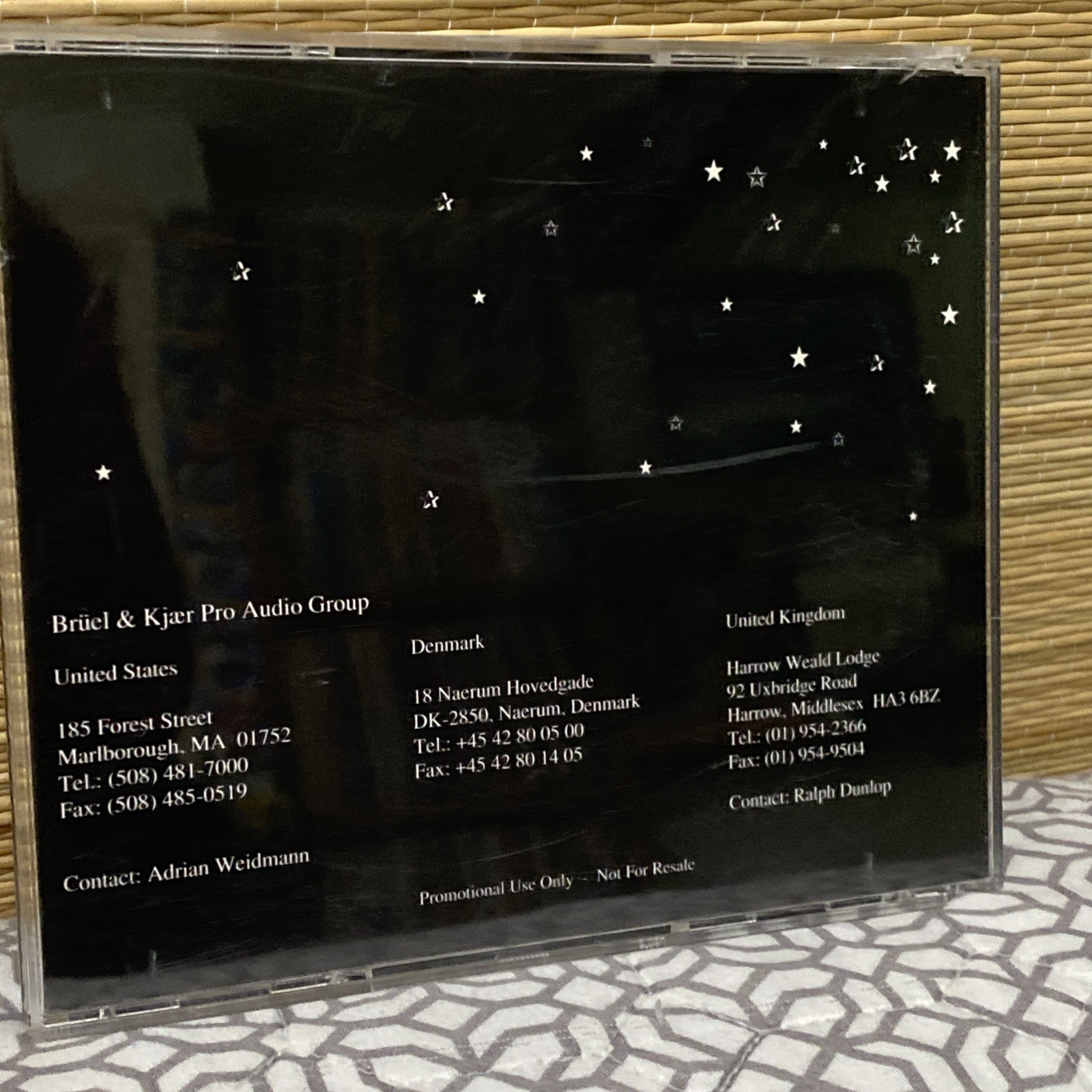 Brüel & Kjær Pro Audio Group (CD, 1989) TEC Awards Winner Ambient Electronic