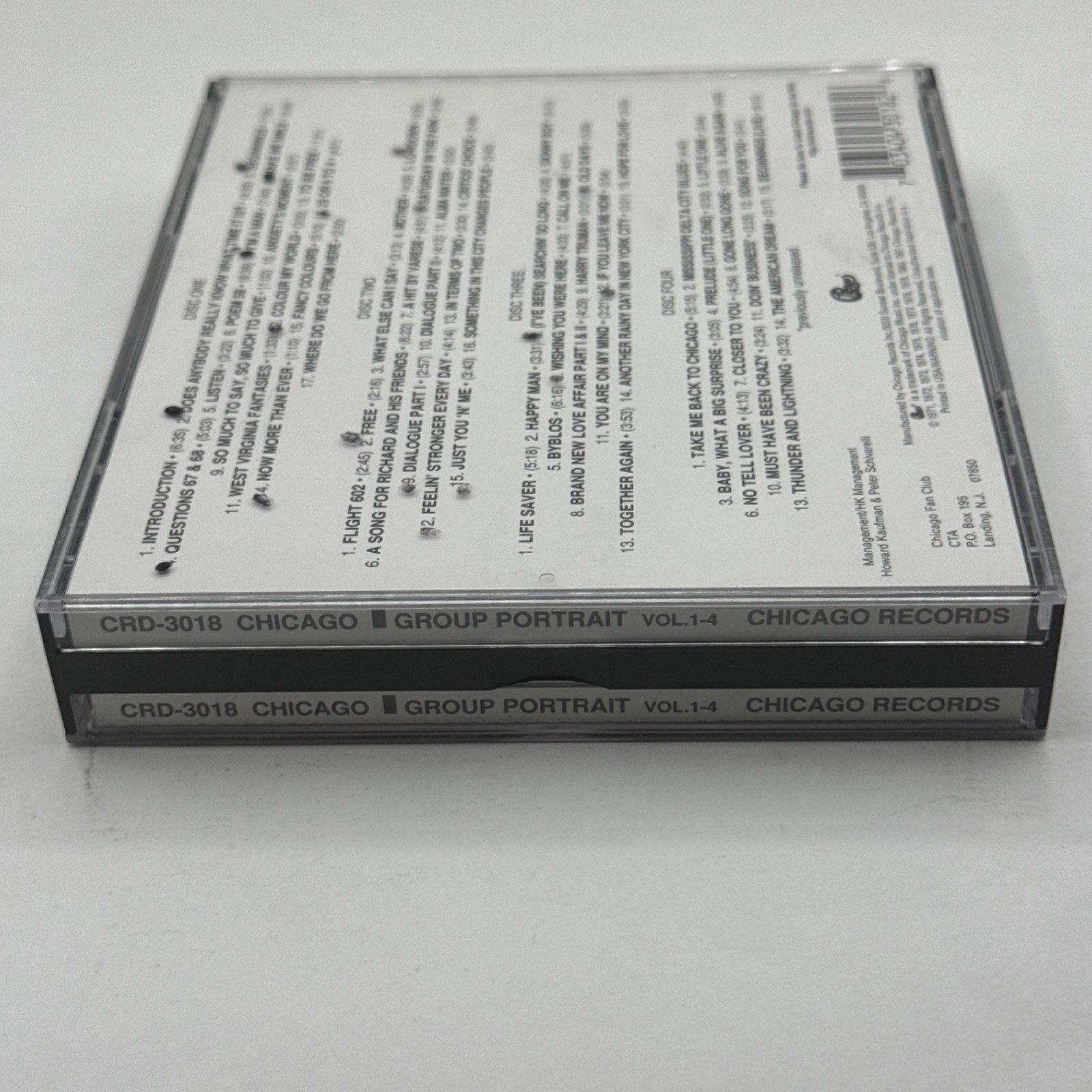 Group Portrait Vol. 1-4 by Chicago (4 CD Set, 1991, Chicago Records)