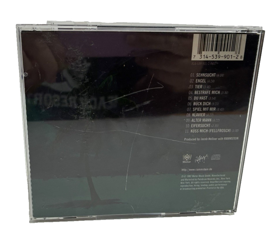 Sehnsucht by Rammstein CD 1997 Motor Music