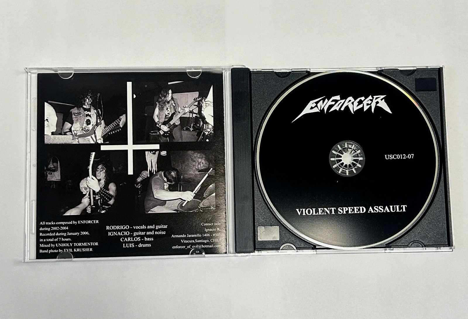 Enforcer – 'Violent Speed Assault' - **Rare** Chile Thrash/Speed Metal CD