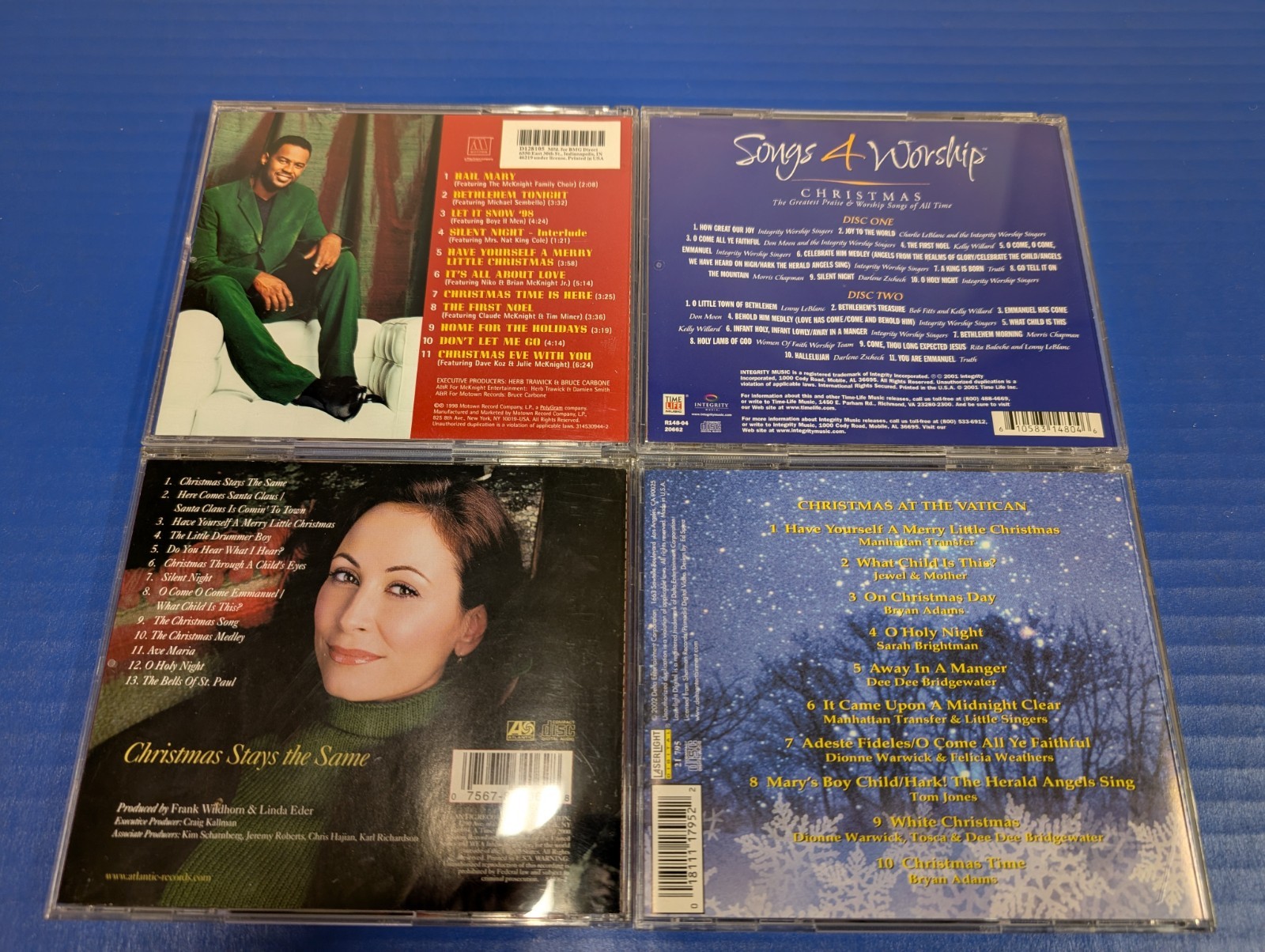 Christmas 4 CD LOT Linda Eder Jewel Dionne Warwick Brian McKnight Tom Jones VA