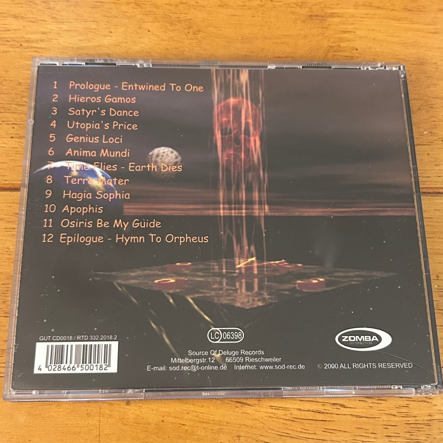 TerraMater Project CD 2000 Dark Ambient Neoclassical ZOMBA Records NM