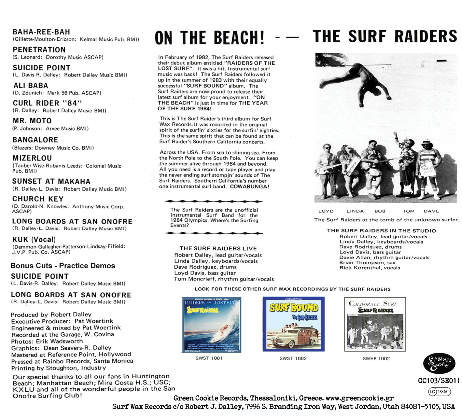 CD (Reissue) - The Surf Raiders - On The Beach - Californian Surf Legends 80s