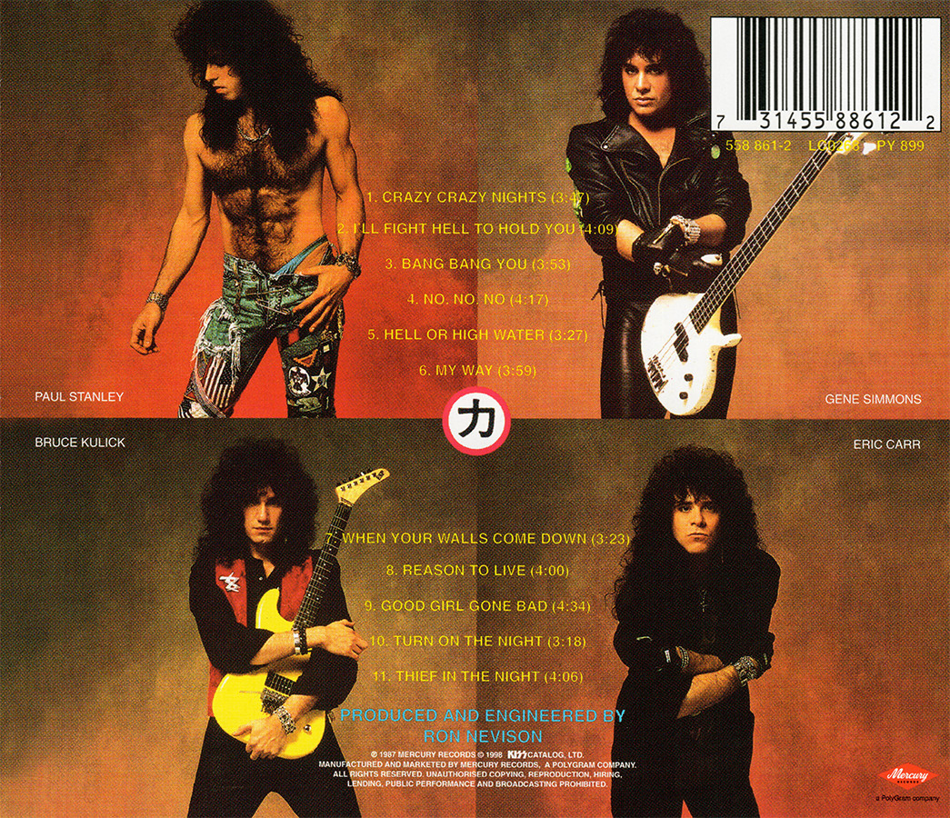 Kiss ~ Crazy Nights (1988) CD 1998 Mercury Records Europe •• NEW ••
