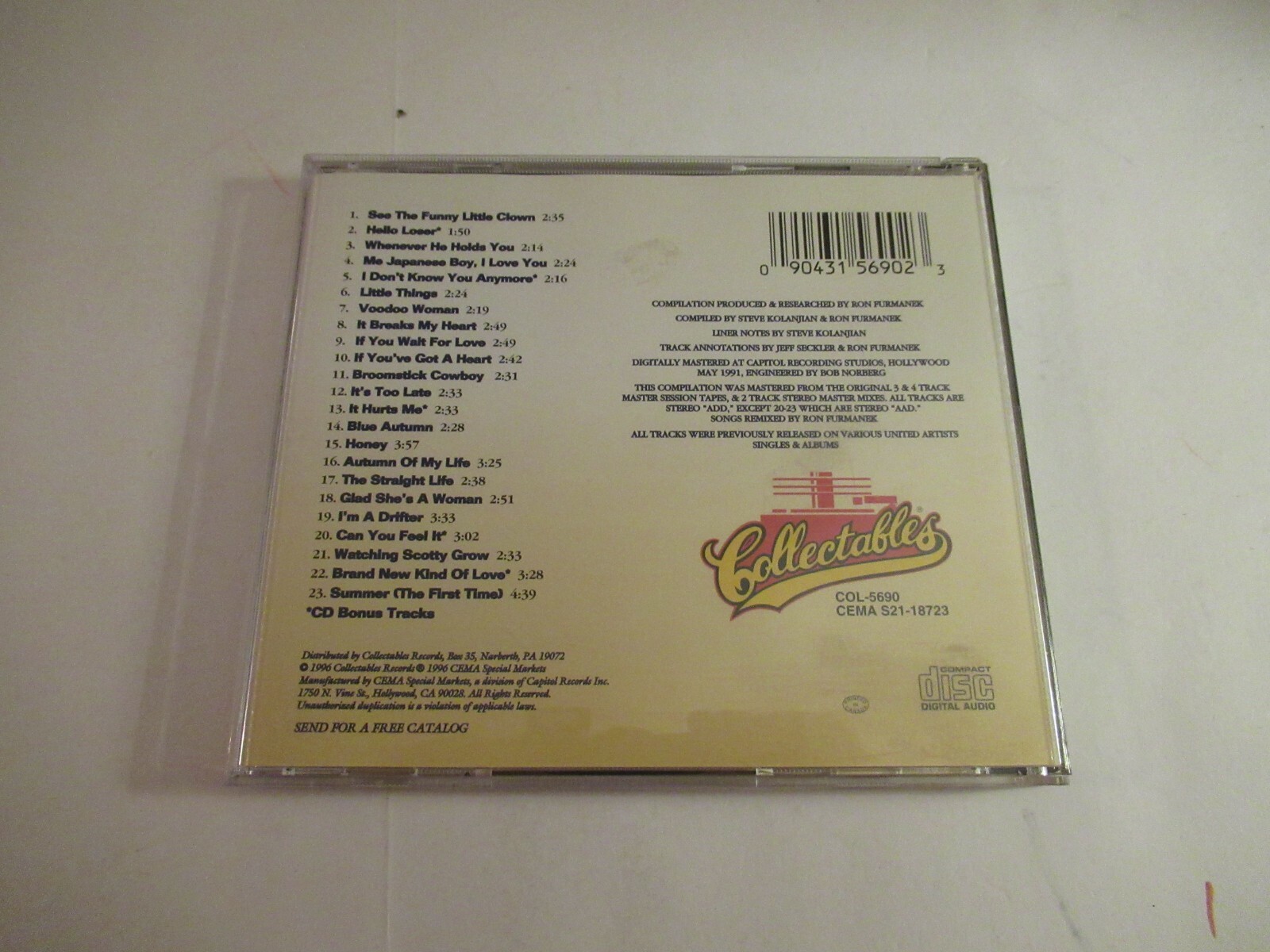 The Best of Bobby Goldsboro: Honey by Bobby Goldsboro (CD, Mar-2006, Collectable