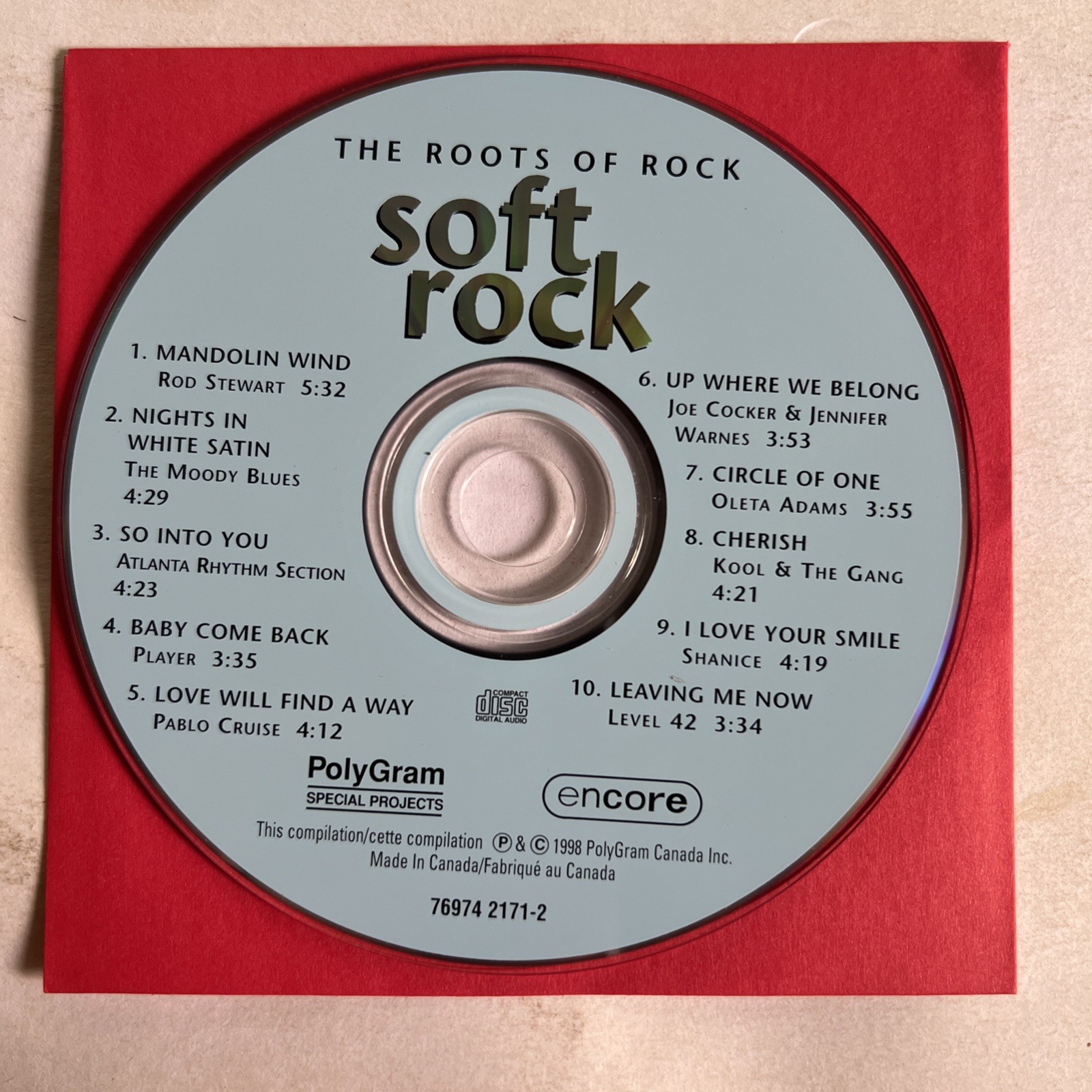 Roots of Rock: Soft Rock by Various Artists (CD, Mar-1996, disc only
