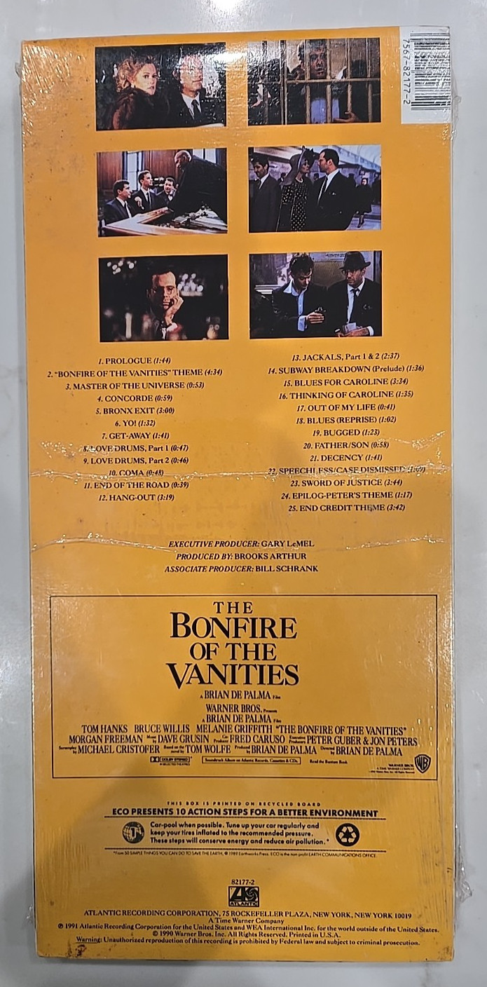 The Bonfire Of The Vanities: Original Motion Picture Soundtrack - Longbox CD NEW