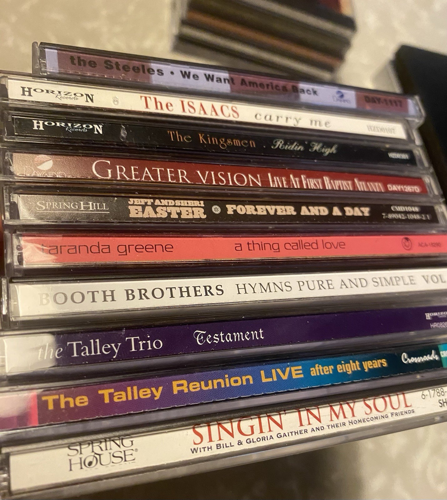 Lot Of 31 CDs Mostly Southern Gospel—Booth Brothers, Gold City, The Greenes, etc
