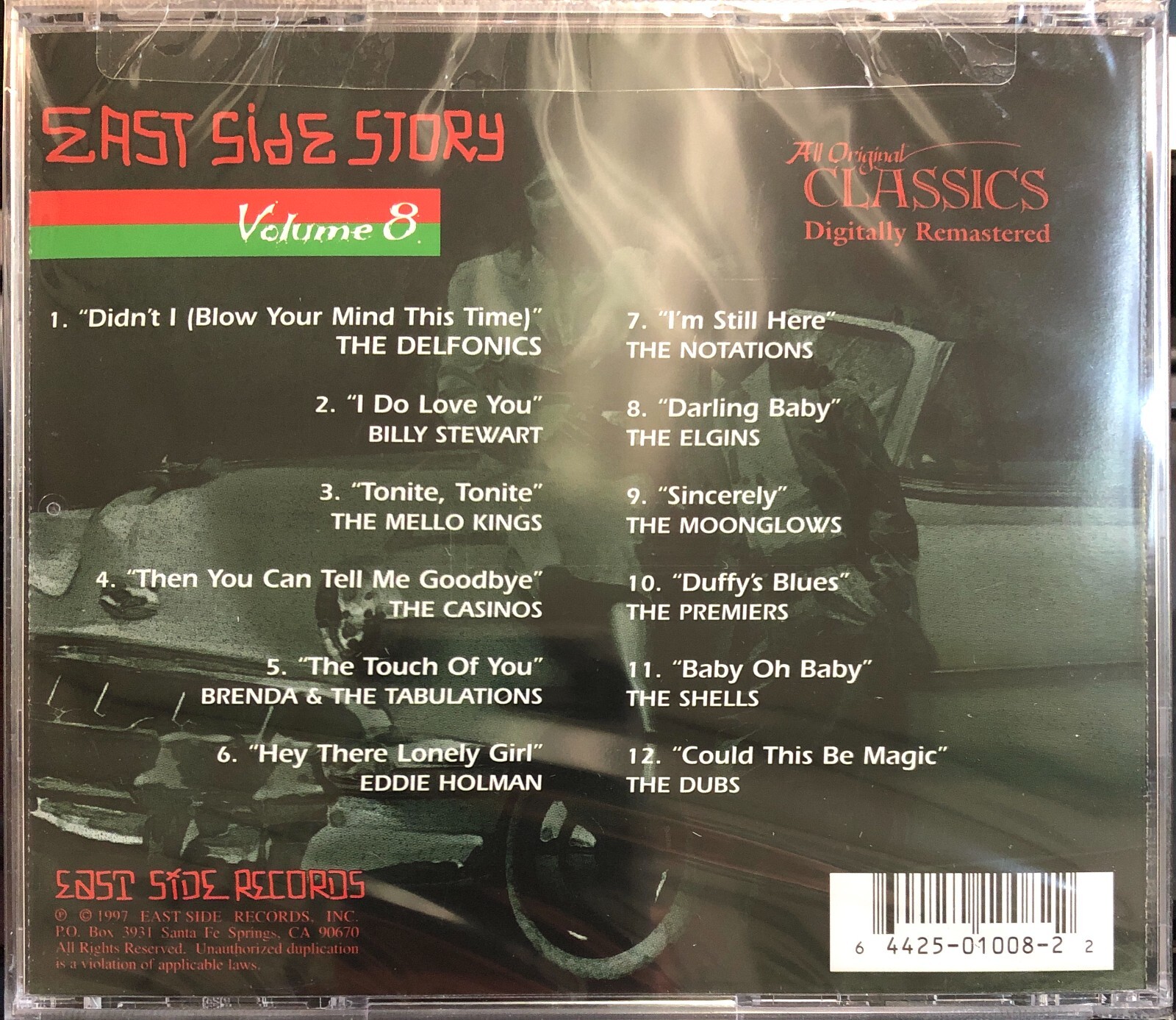 EAST SIDE STORY Vol. 8 (Factory Sealed CD, 1997) OFFICIAL LABEL LISTING