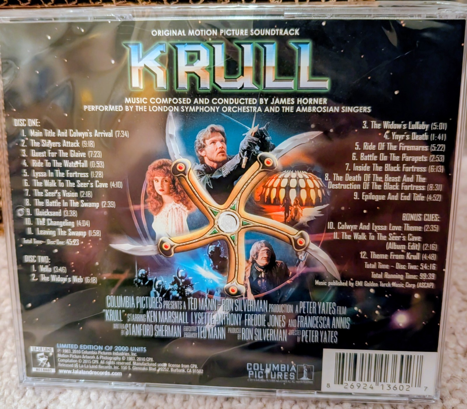 Krull Original 2-Disc Soundtrack by James Horner La-La Land Records LLLCD-1360