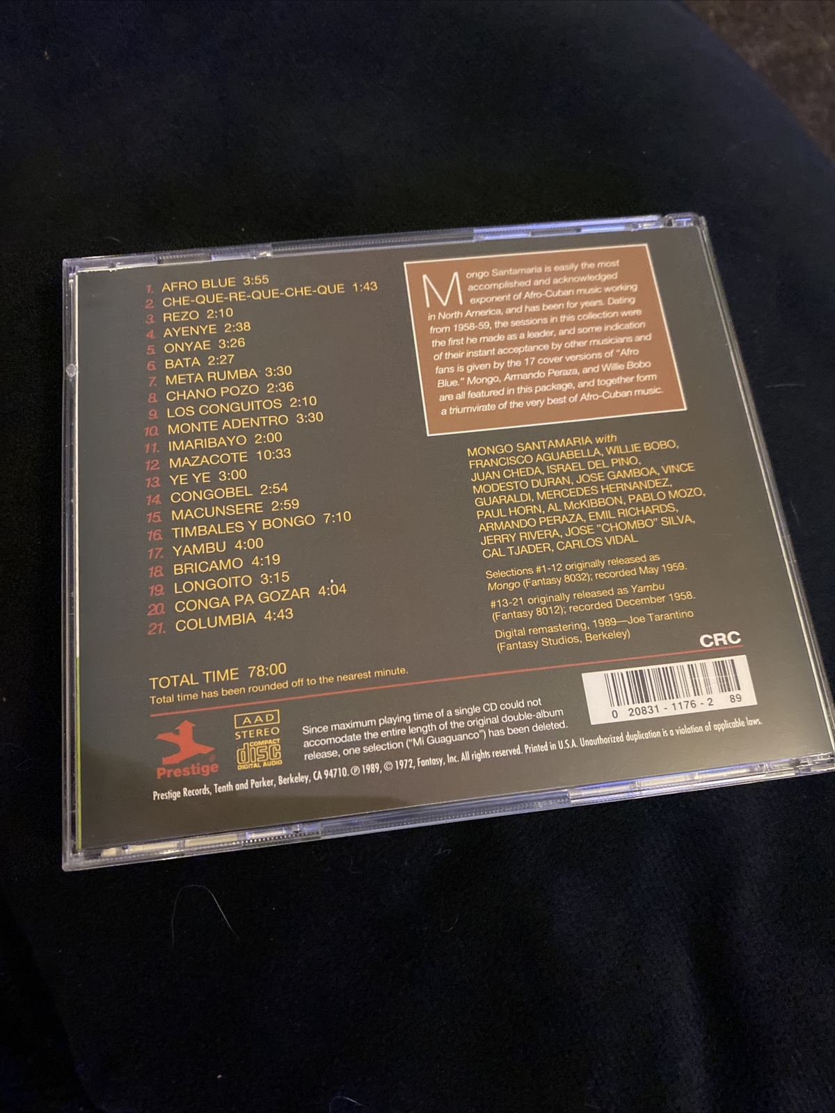 MONGO SANTAMARIA - Afro Roots - 1989 CD