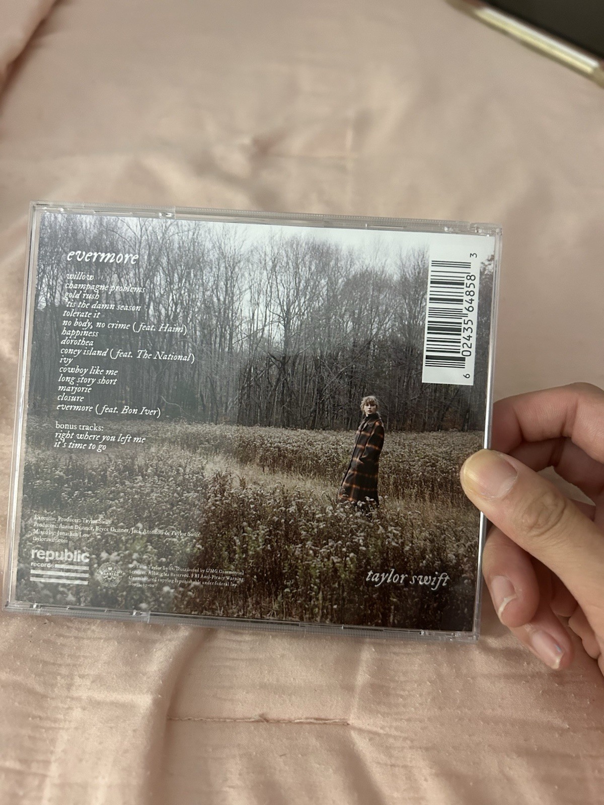 Taylor Swift Evermore CD Album 2020 Republic Records - Good Condition